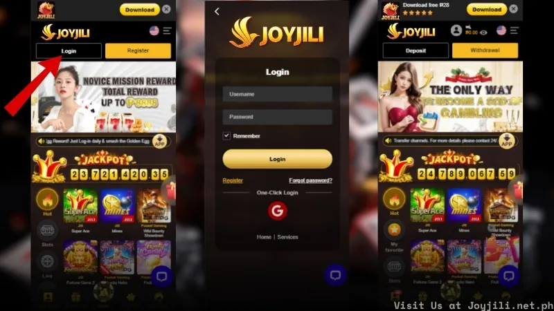 Joyjili Login Form